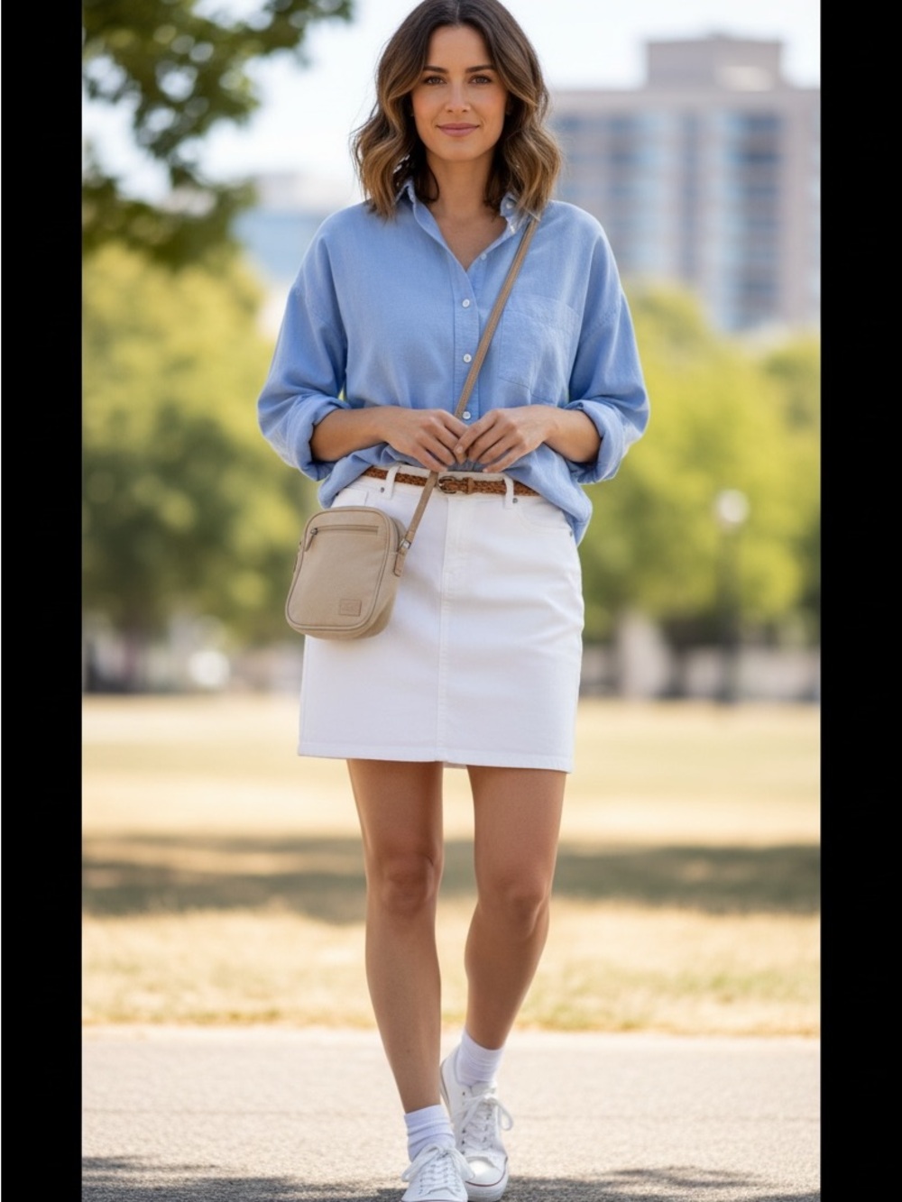 Wrangler White Denim Mini Skirt - Picture 2 of 6
